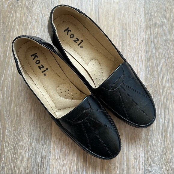 Kozi Black Wedge Heel Loafers - EU 41 - Picture 13 of 15